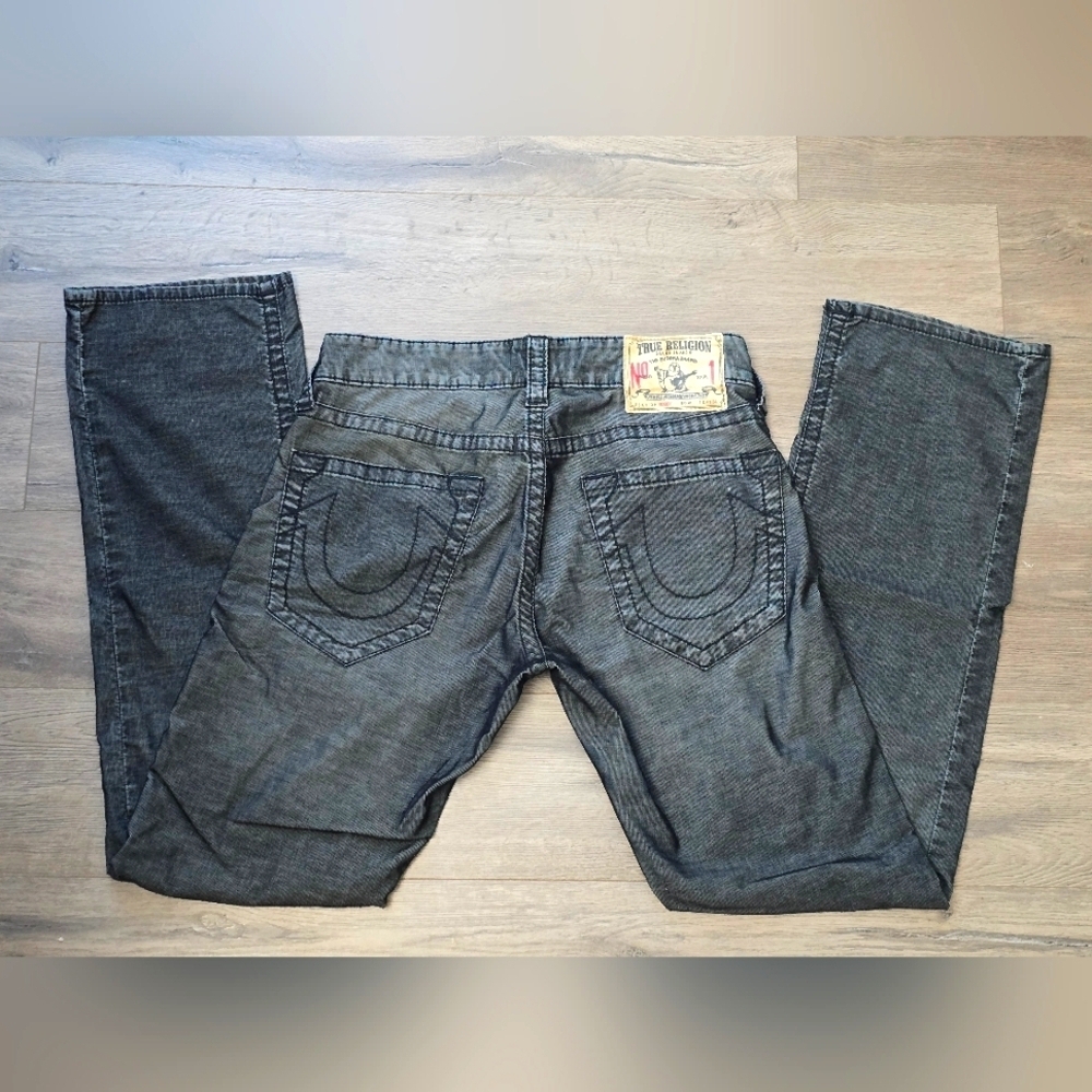 True Religion Bobby Mens Vintage Black Denim Size 31 Y2k Streetwear
